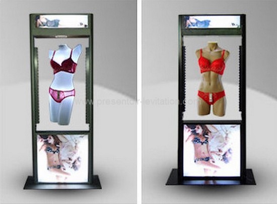 Présentoir lingerie -modèles de présentoirs  à lévitation